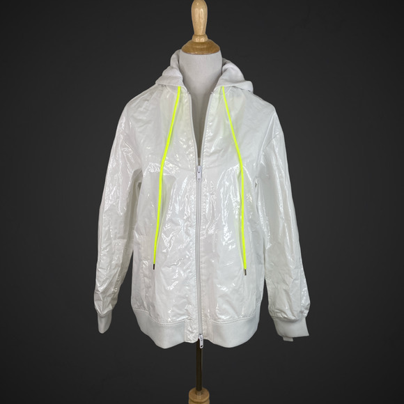 $1095 TIBI Hooded Windbreaker Jacket XXS